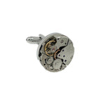 Silver Gear Circular Cuff Links