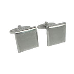 Silver Shaded Square Cuff Links