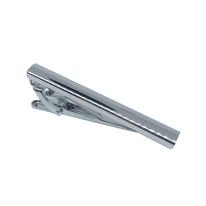 Silver Concave Tie Bar