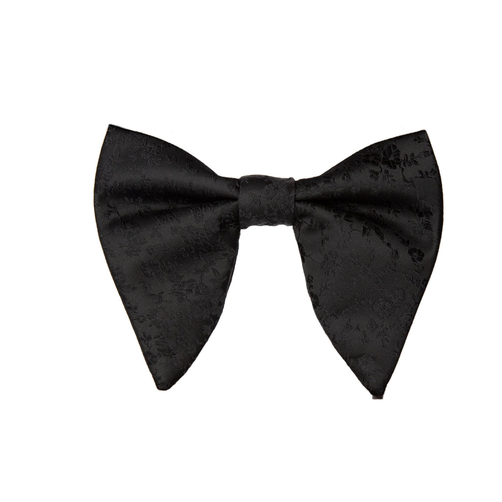 Black Luxury Floral Weave Butterfly (Tom Ford Style) Bow Tie