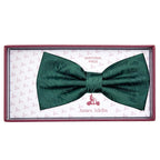 Dark Green Luxury Paisley Weave Bow Tie