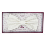 Off White Luxury Paisley Weave Bow Tie
