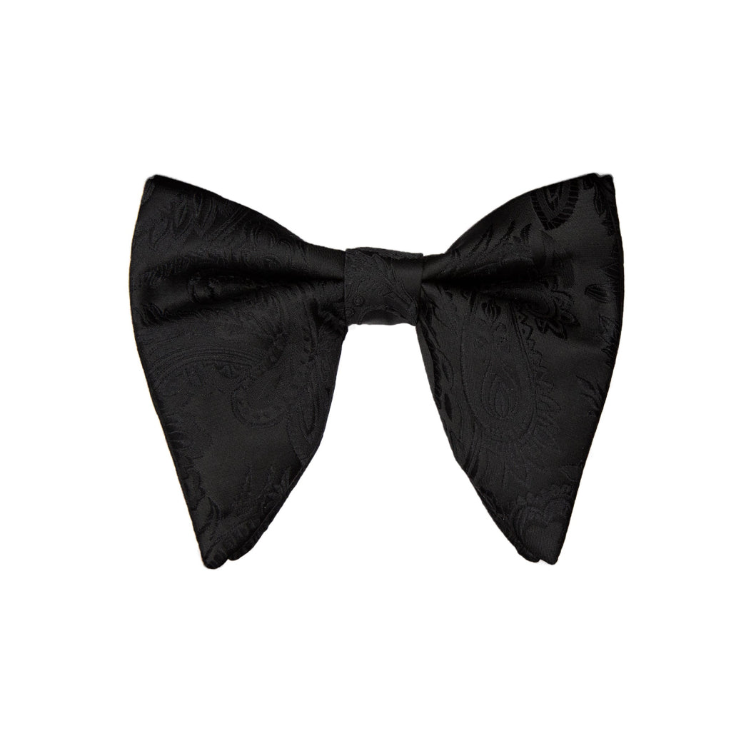 Black Luxury Paisley Weave Butterfly (Tom Ford Style) Bow Tie