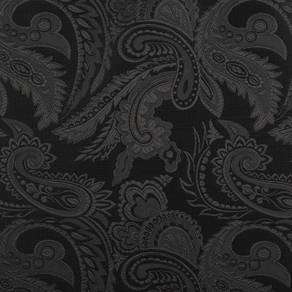 Black Luxury Paisley Weave Pocket Square