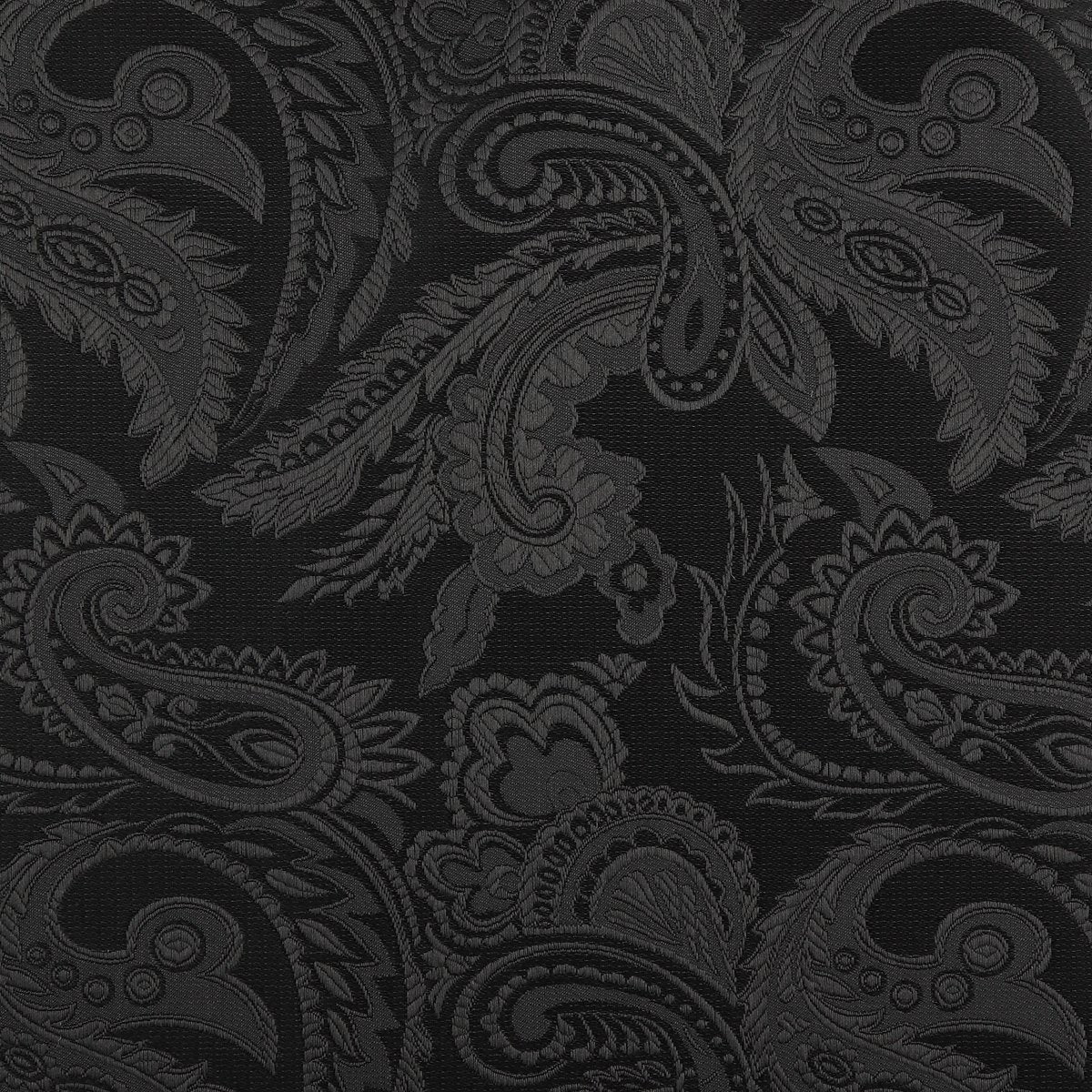 Black Luxury Paisley Weave Pocket Square