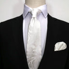 Off White Luxury Paisley Weave Neck Tie