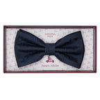 Navy Luxury Paisley Weave Bow Tie