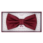 Burgundy Luxury Paisley Weave Bow Tie