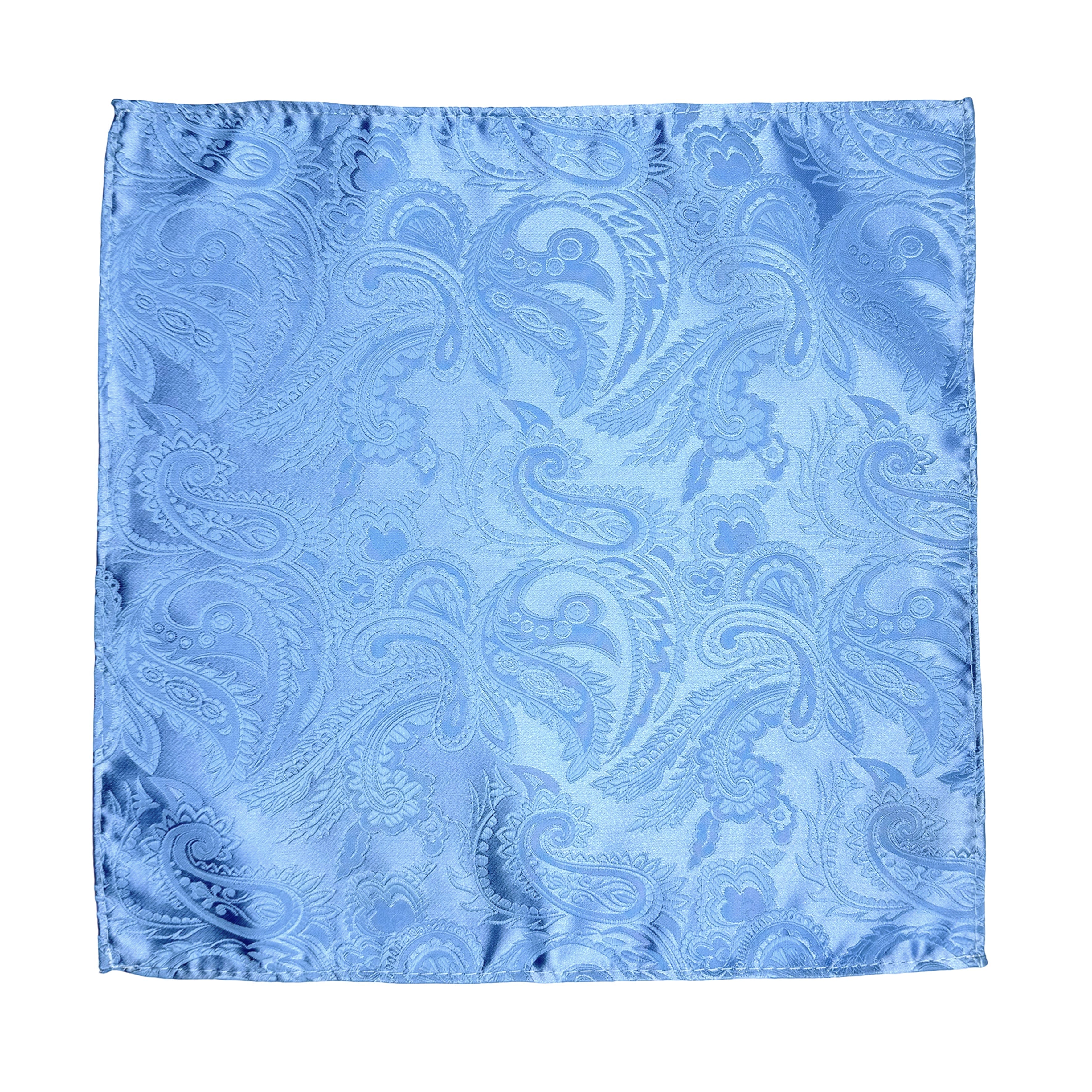 Blue Luxury Paisley Weave Pocket Square
