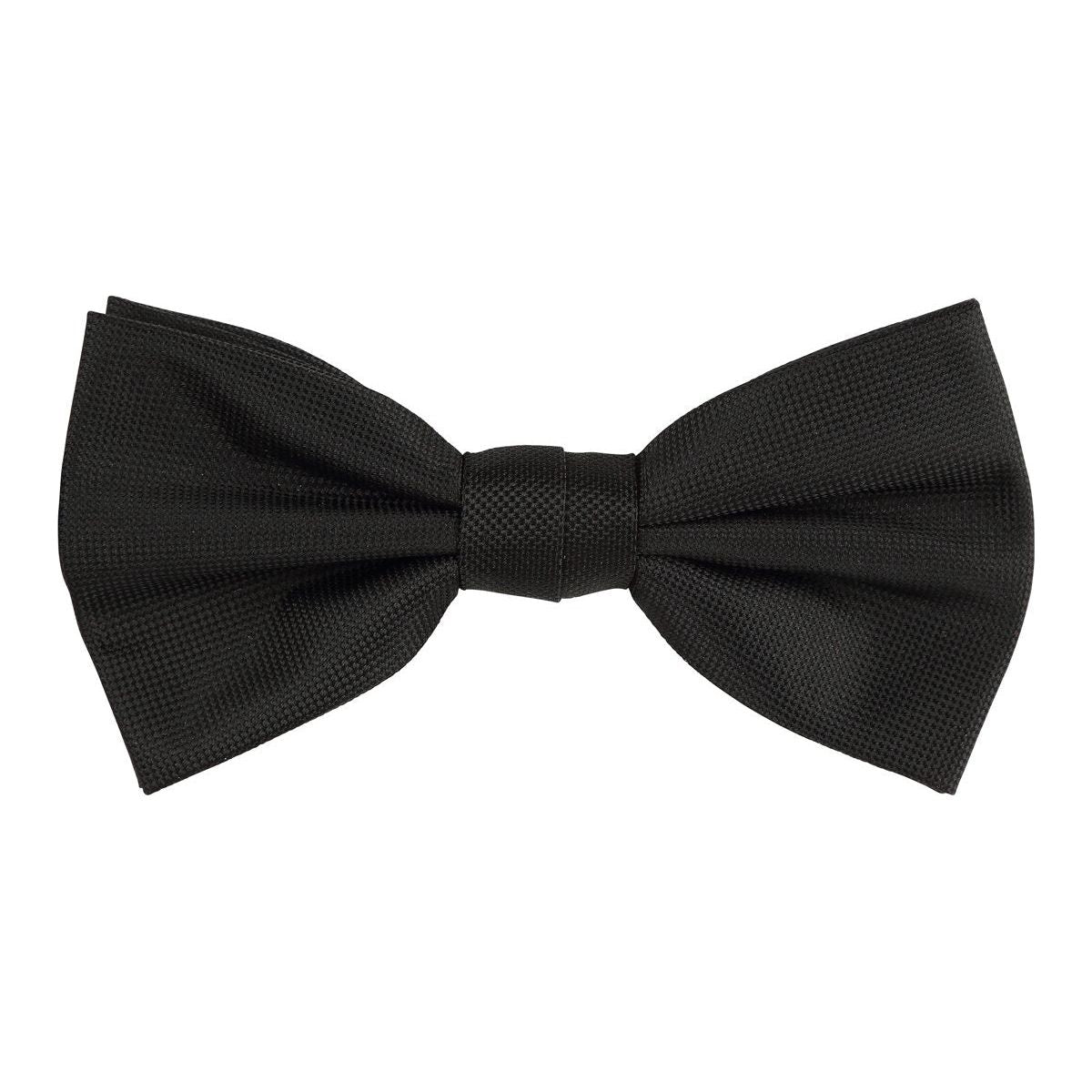 James Adelin Textured Weave Black Bow Tie