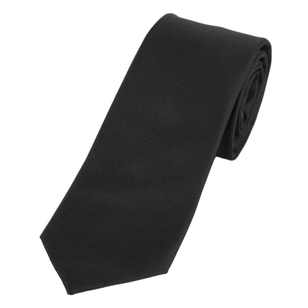 Black Luxury Textured Weave Neck Tie