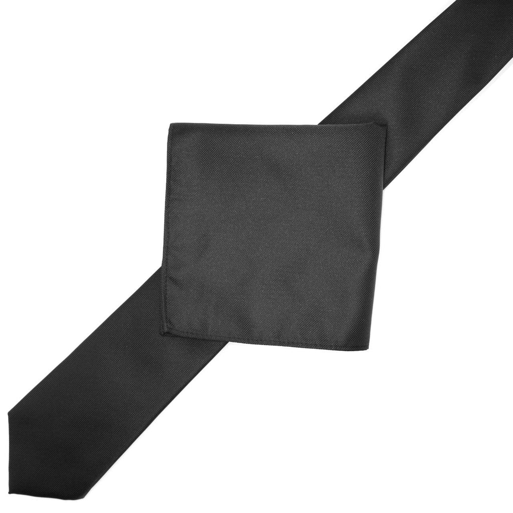 Black Luxury Textured Weave Pocket Square