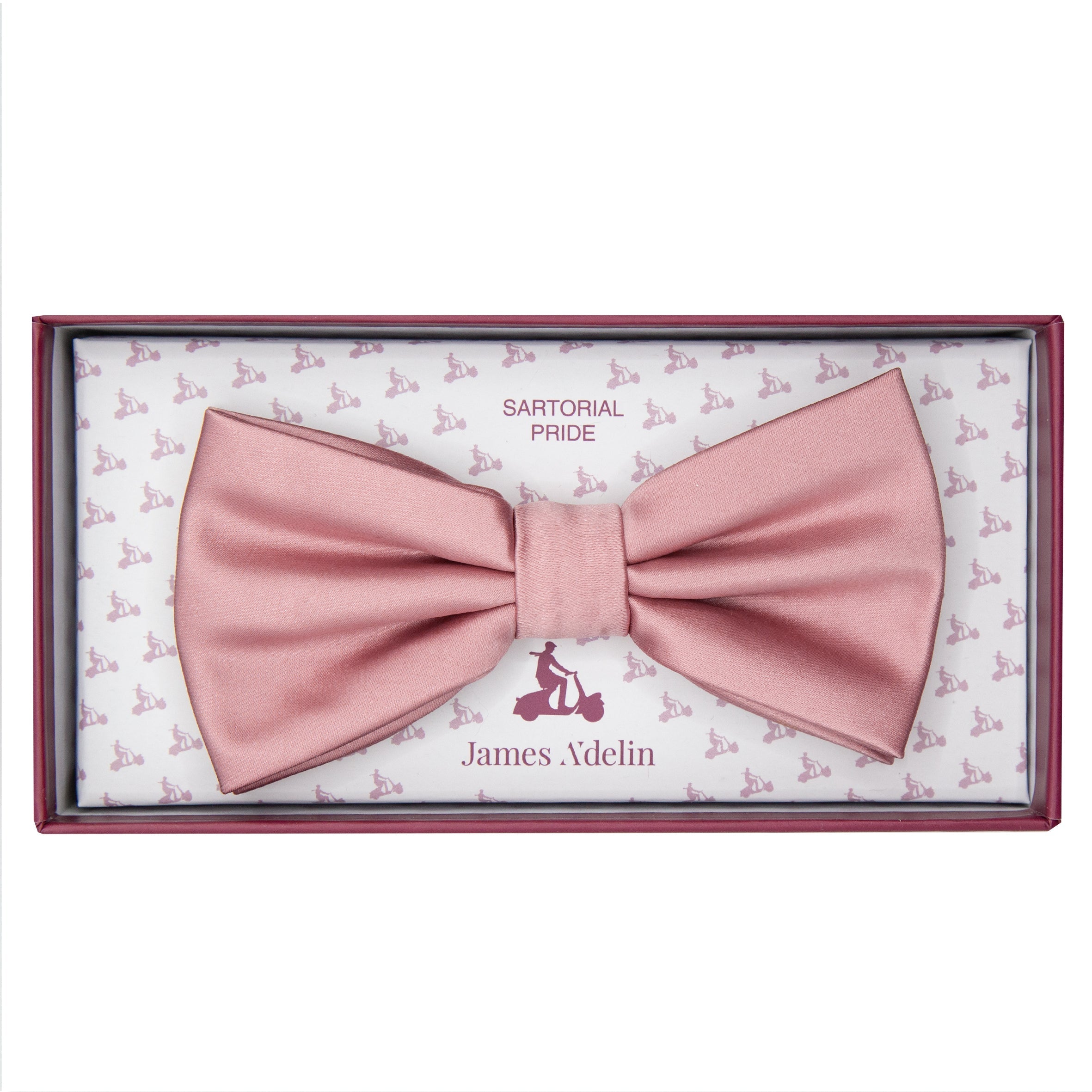 Dusk Pink Luxury Satin Weave Bow Tie