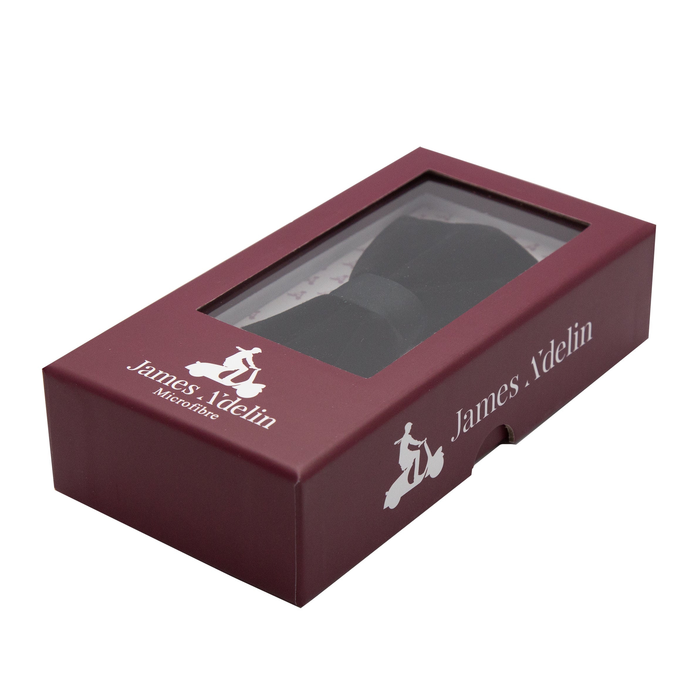 Black Velvet and Satin Weave Contrast Bow Tie