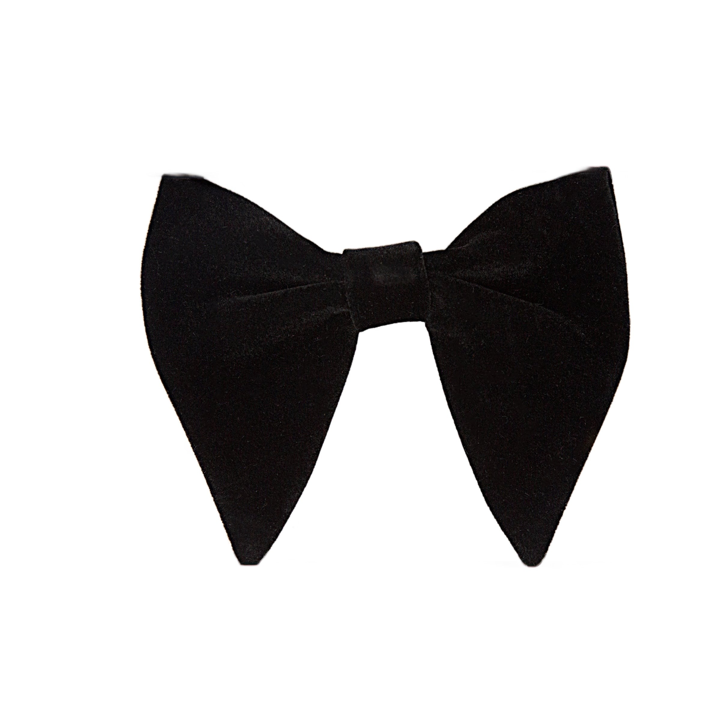 Black Luxury Velvet Butterfly Bow Tie in Black
