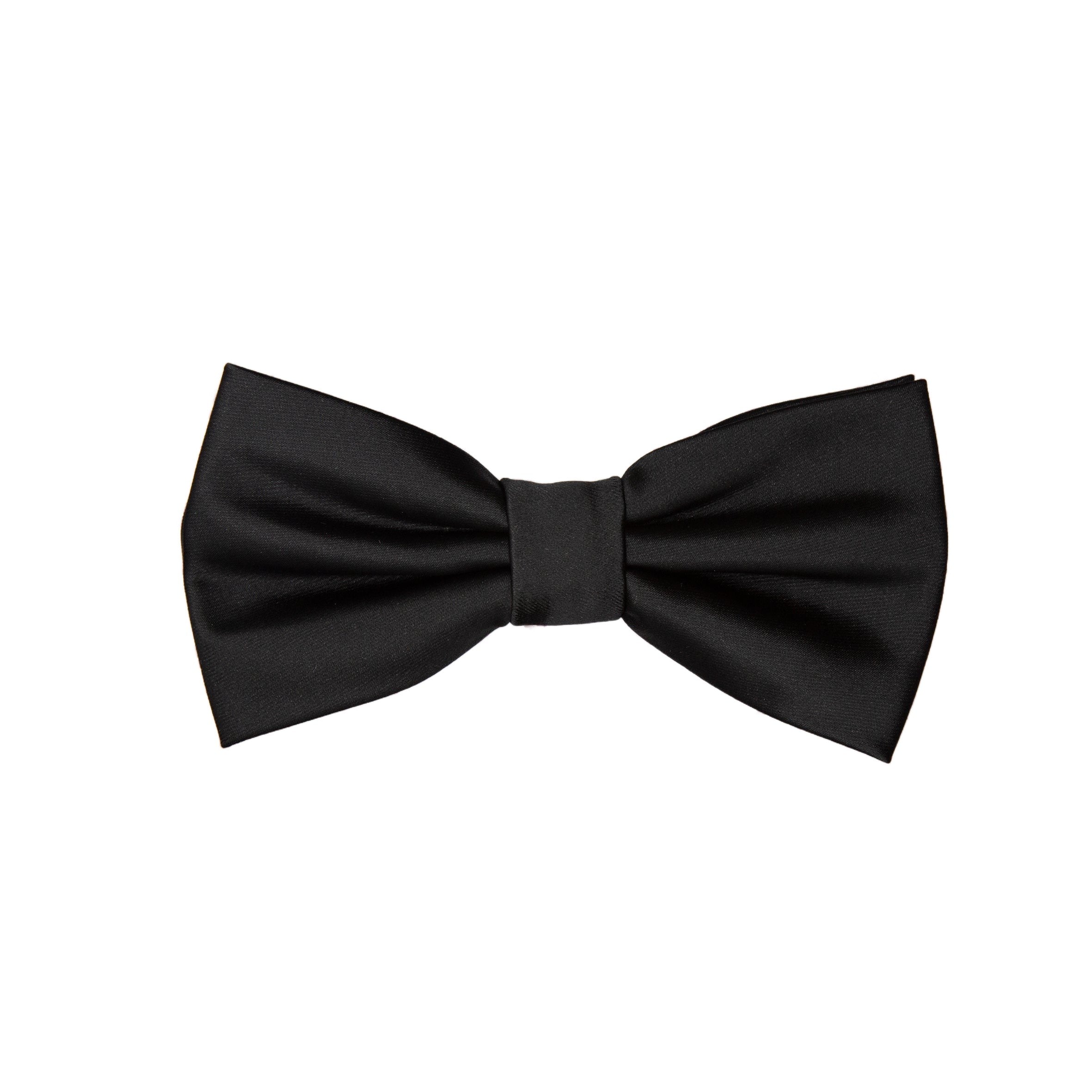 Black Luxury Satin Weave Bow Tie