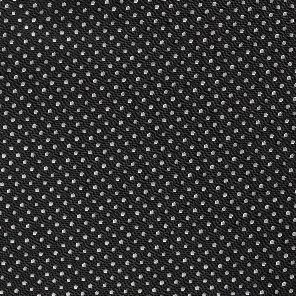 Black/White Luxury Mini Spotted Weave Pocket Square