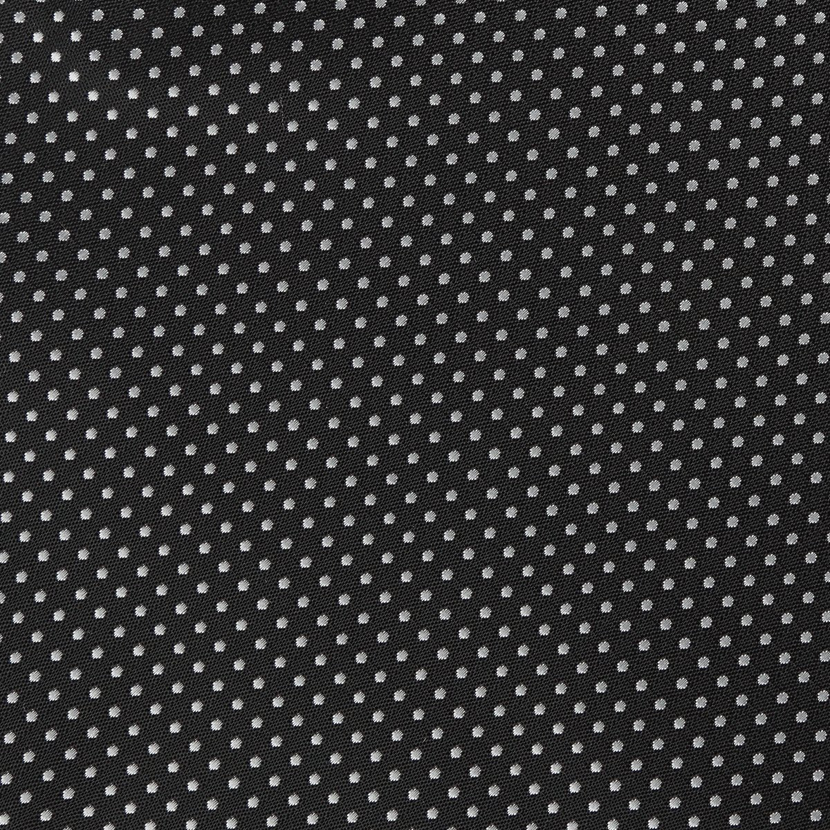 Black/White Luxury Mini Spotted Weave Pocket Square