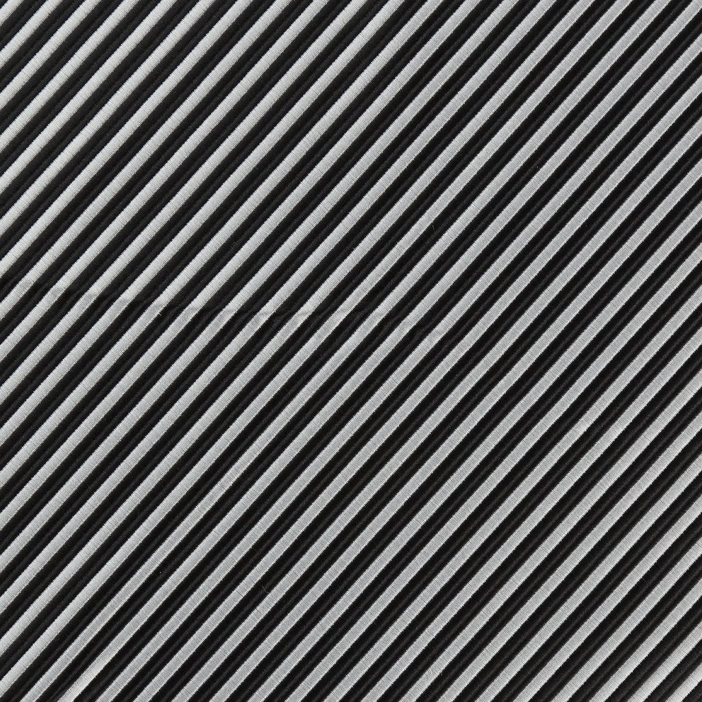 Black/White Luxury Mini Striped Weave Pocket Square