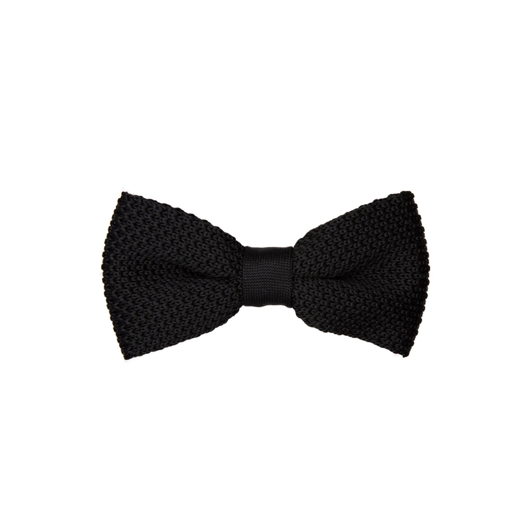 Black Luxury Knitted Bow Tie