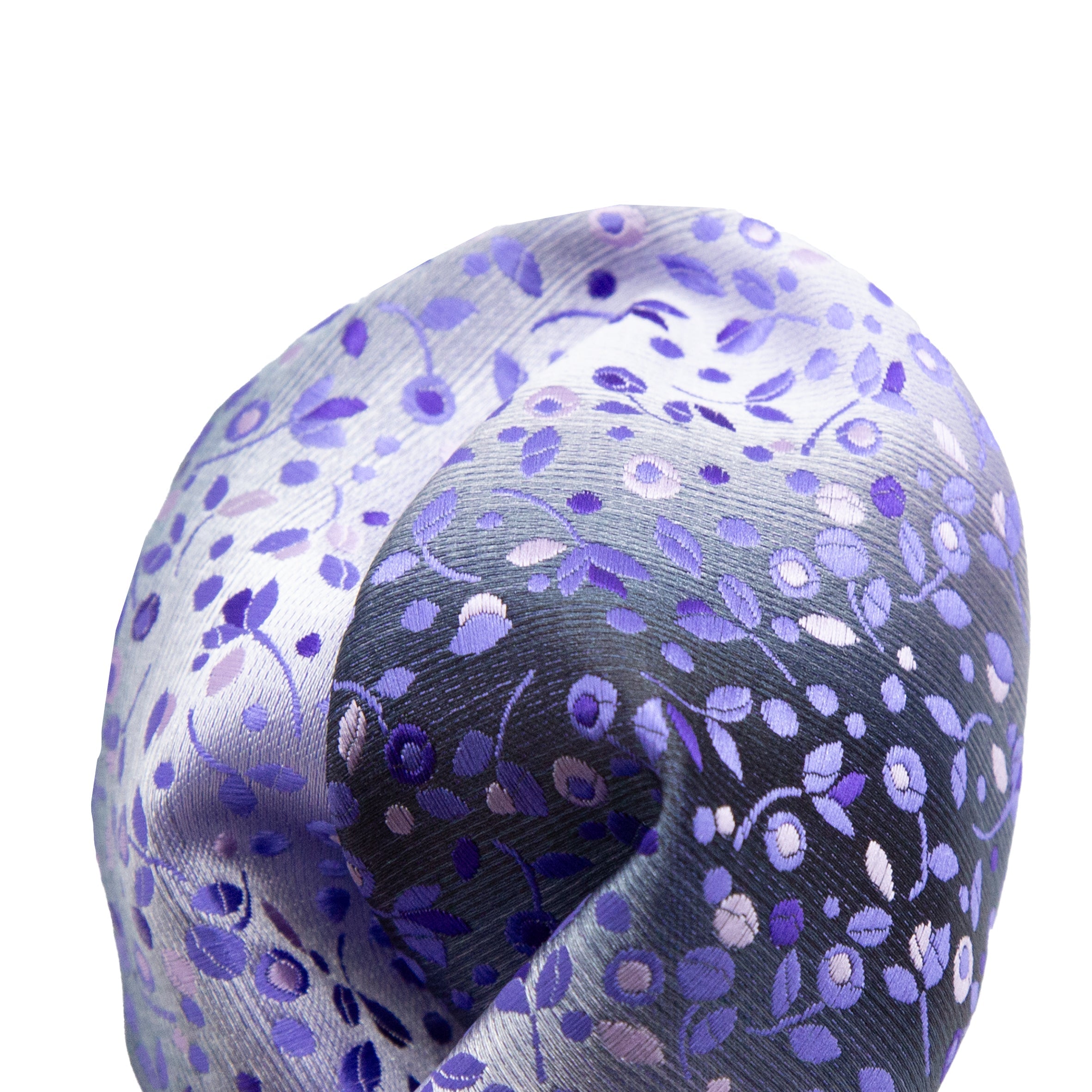 Purple Luxury Mini Floral Weave Pocket Square