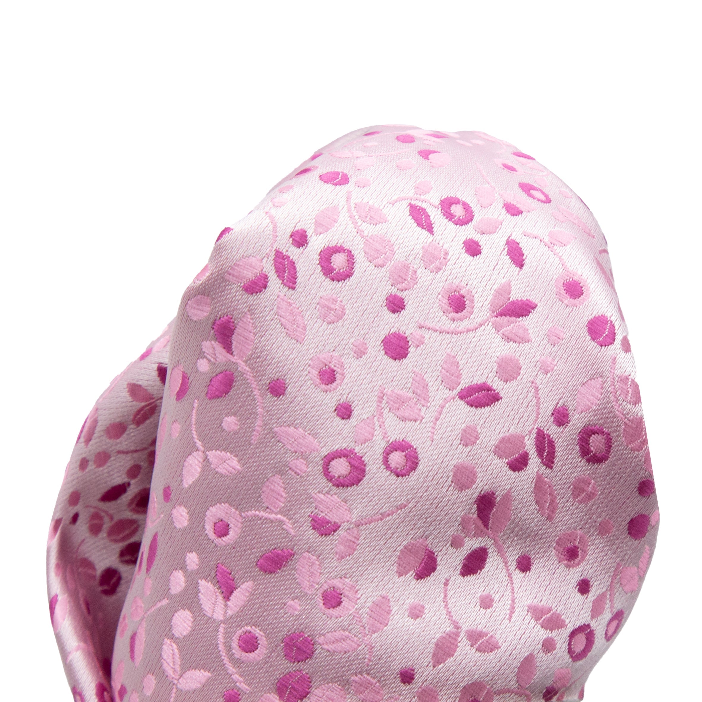 Pink Luxury Mini Floral Weave Pocket Square