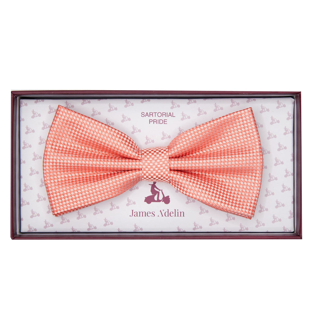Soft Orange Luxury Textured Weave Bow Tie