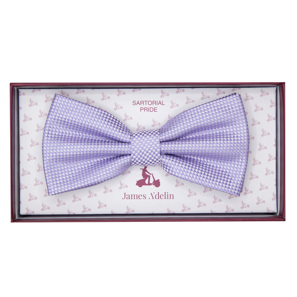 Soft Purple Luxury Textured Weave Bow Tie