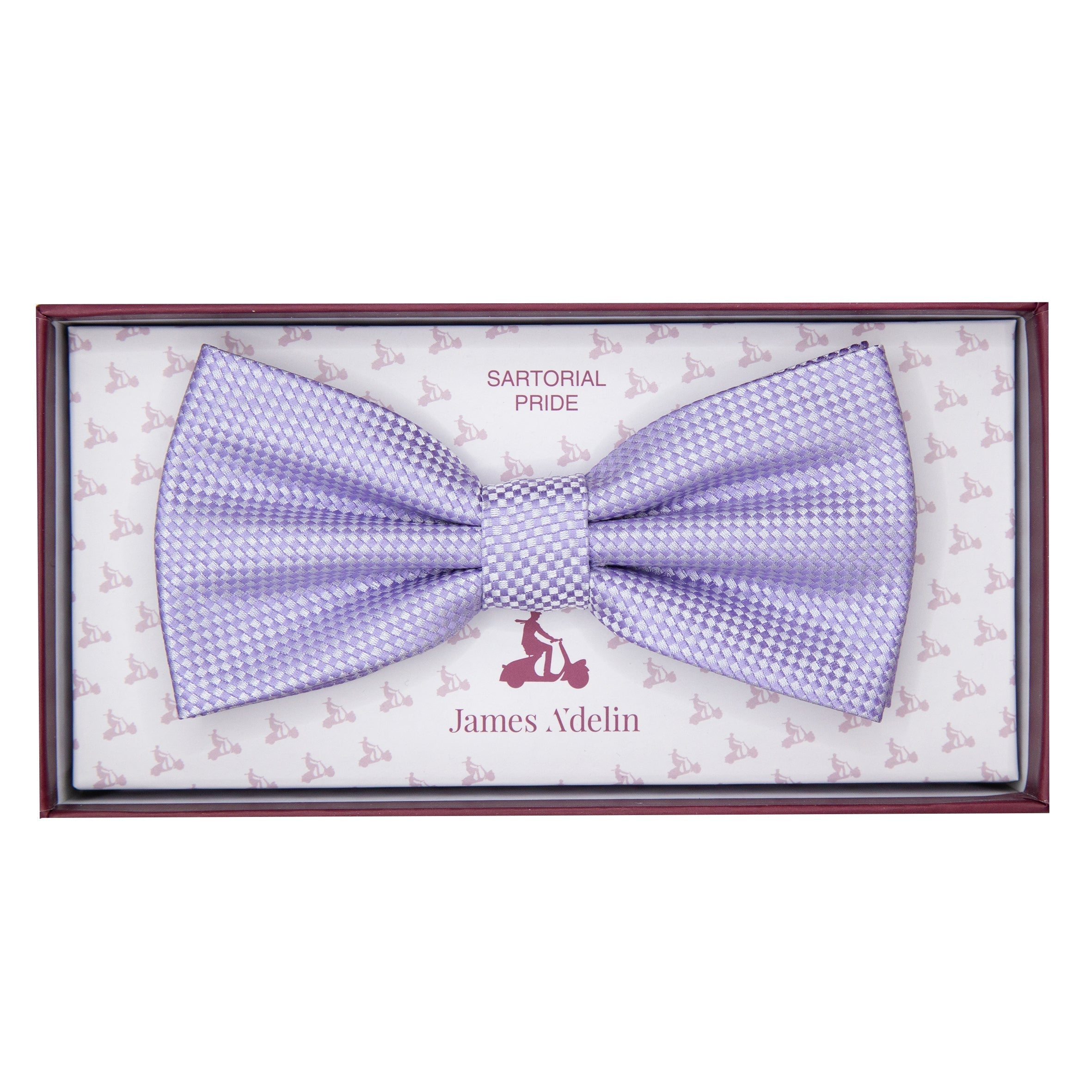 Soft Purple Luxury Textured Weave Bow Tie