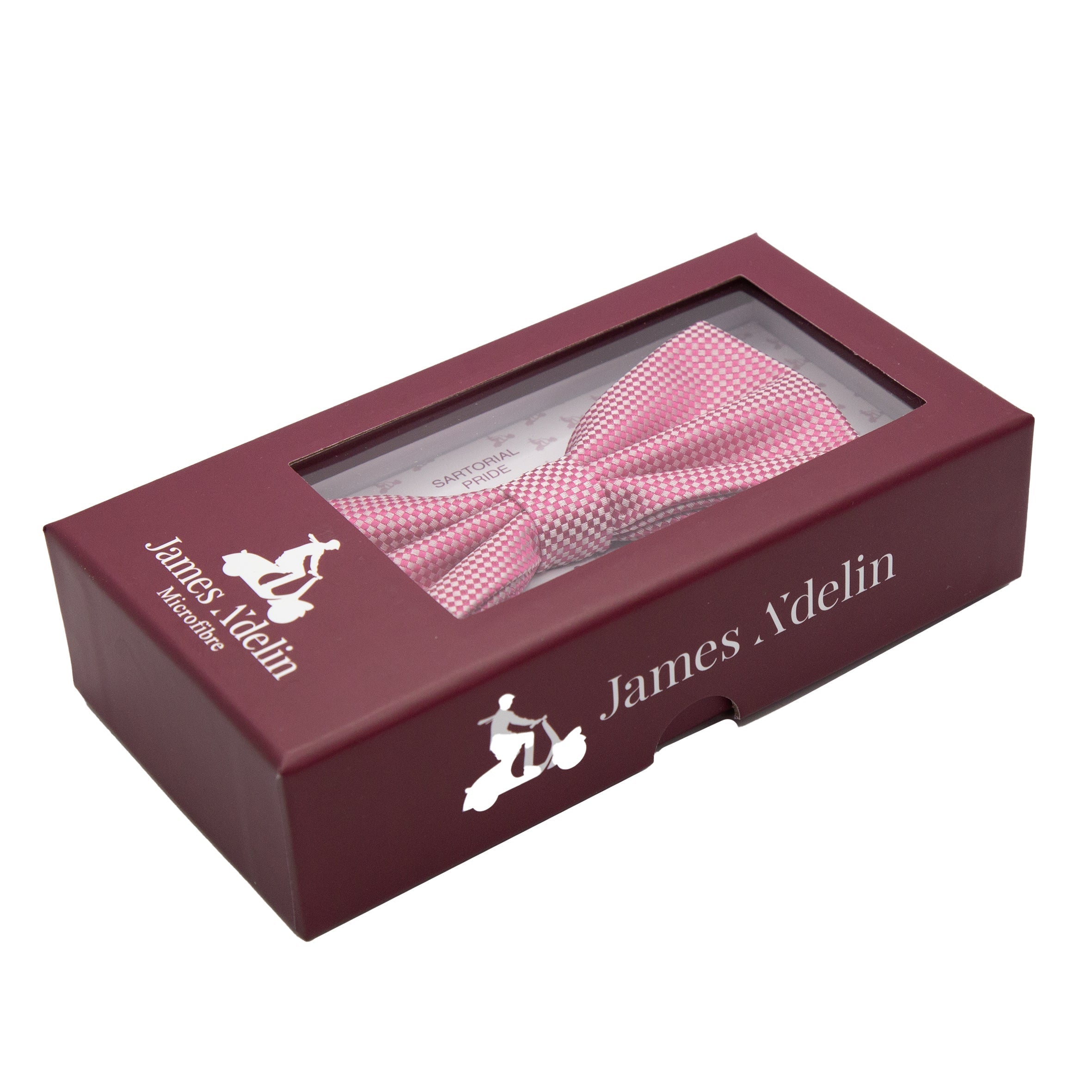 Soft Magenta Luxury Textured Weave Bow Tie