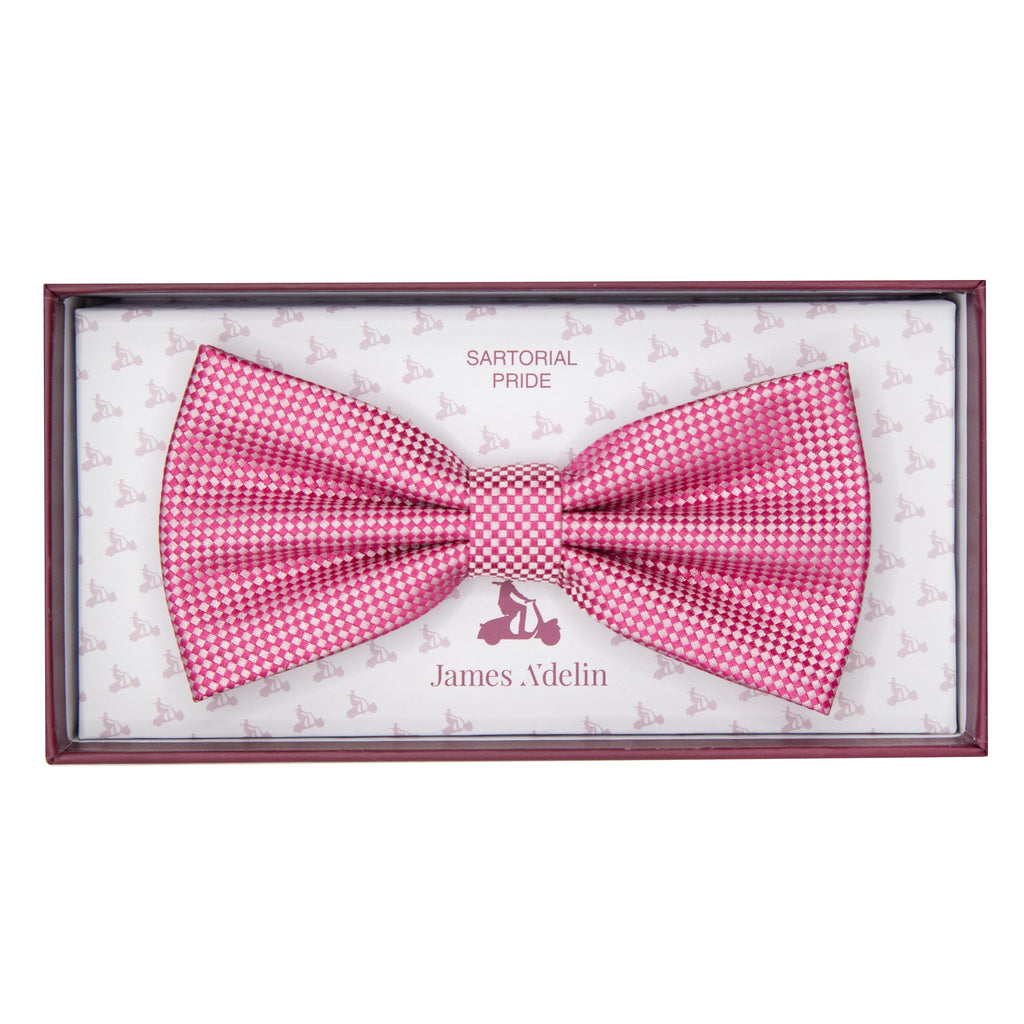 Soft Magenta Luxury Textured Weave Bow Tie