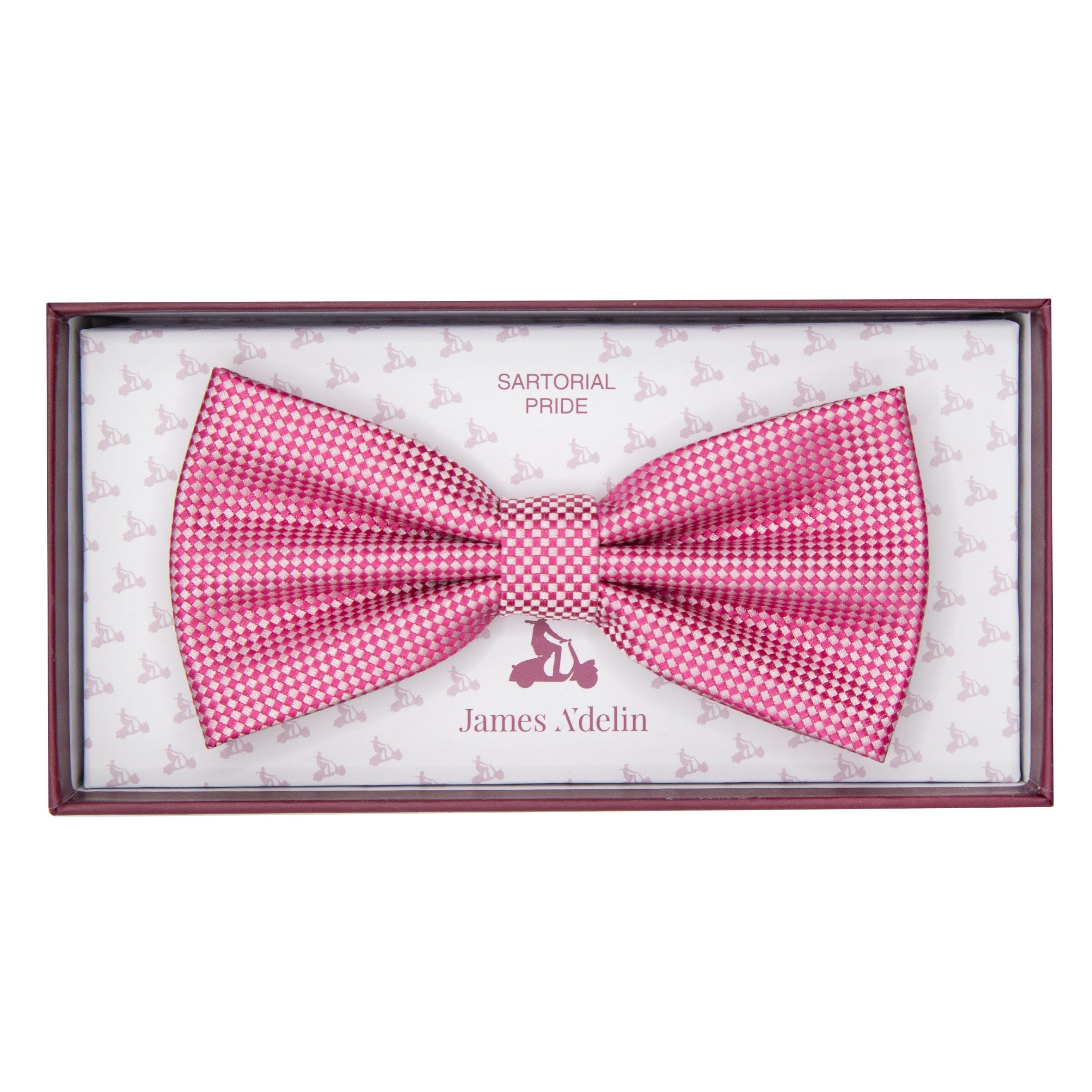 Soft Magenta Luxury Textured Weave Bow Tie
