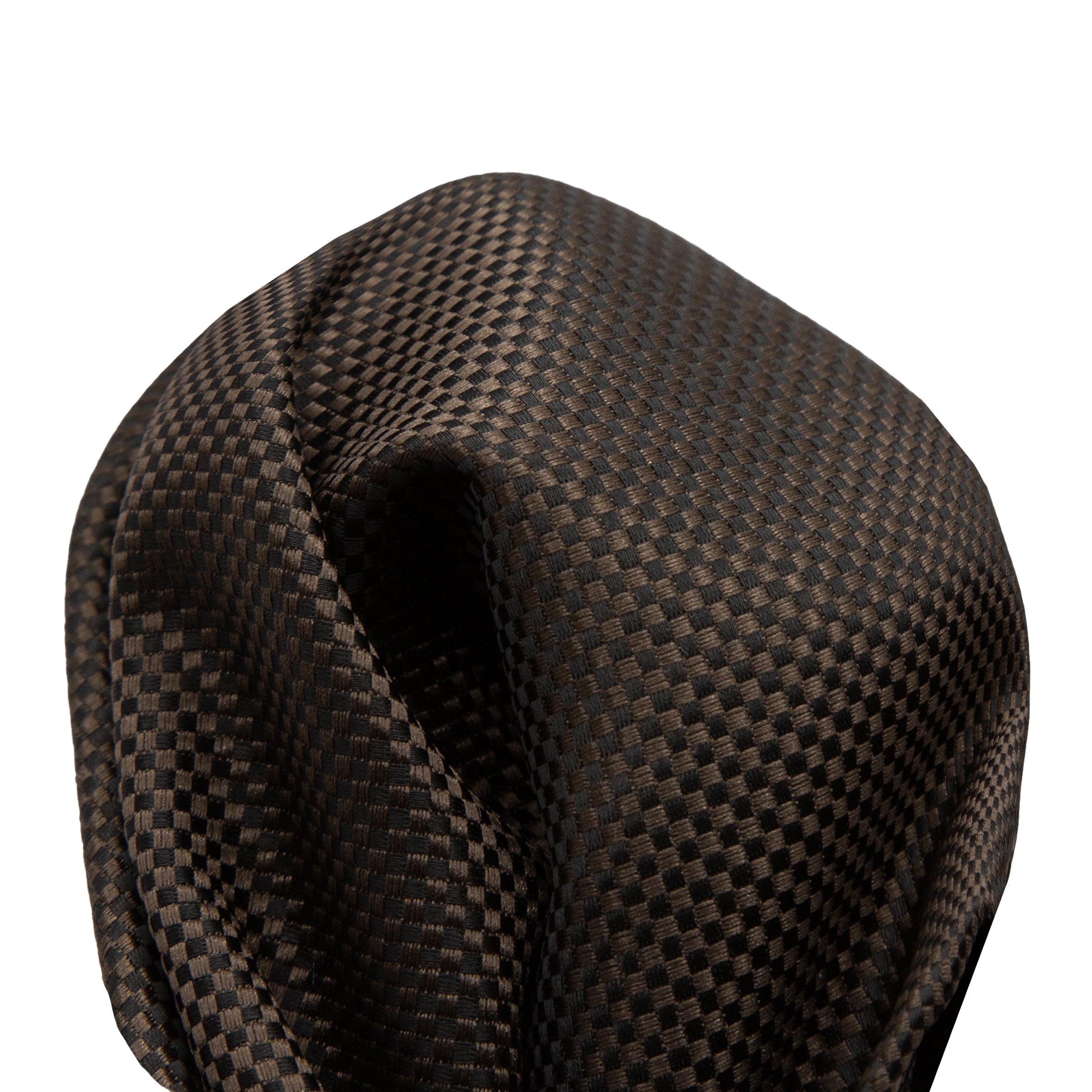 Brown Luxury Textured Weave Pocket Square