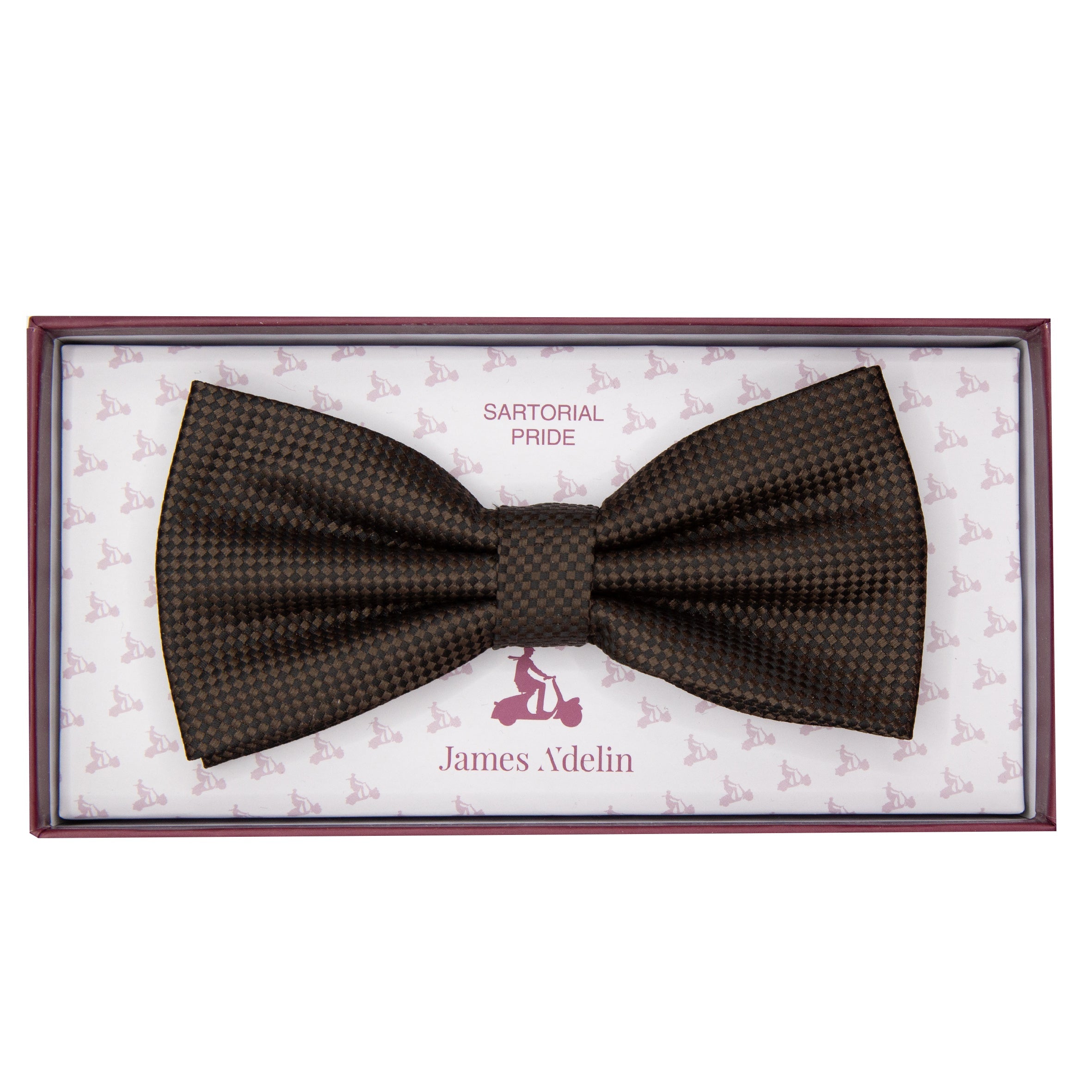 Brown Luxury Textured Weave Bow Tie