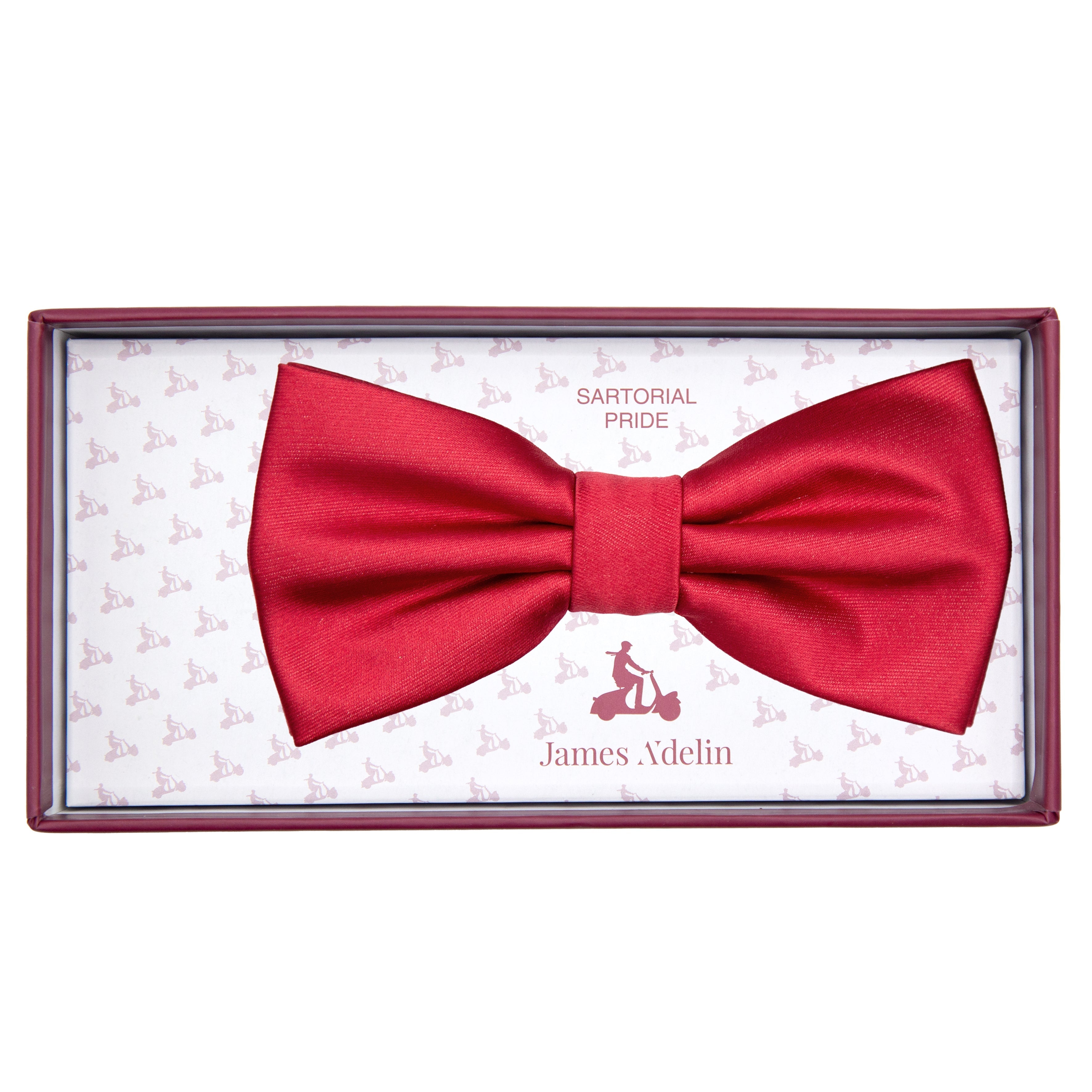 Red Luxury Satin Weave Bow Tie