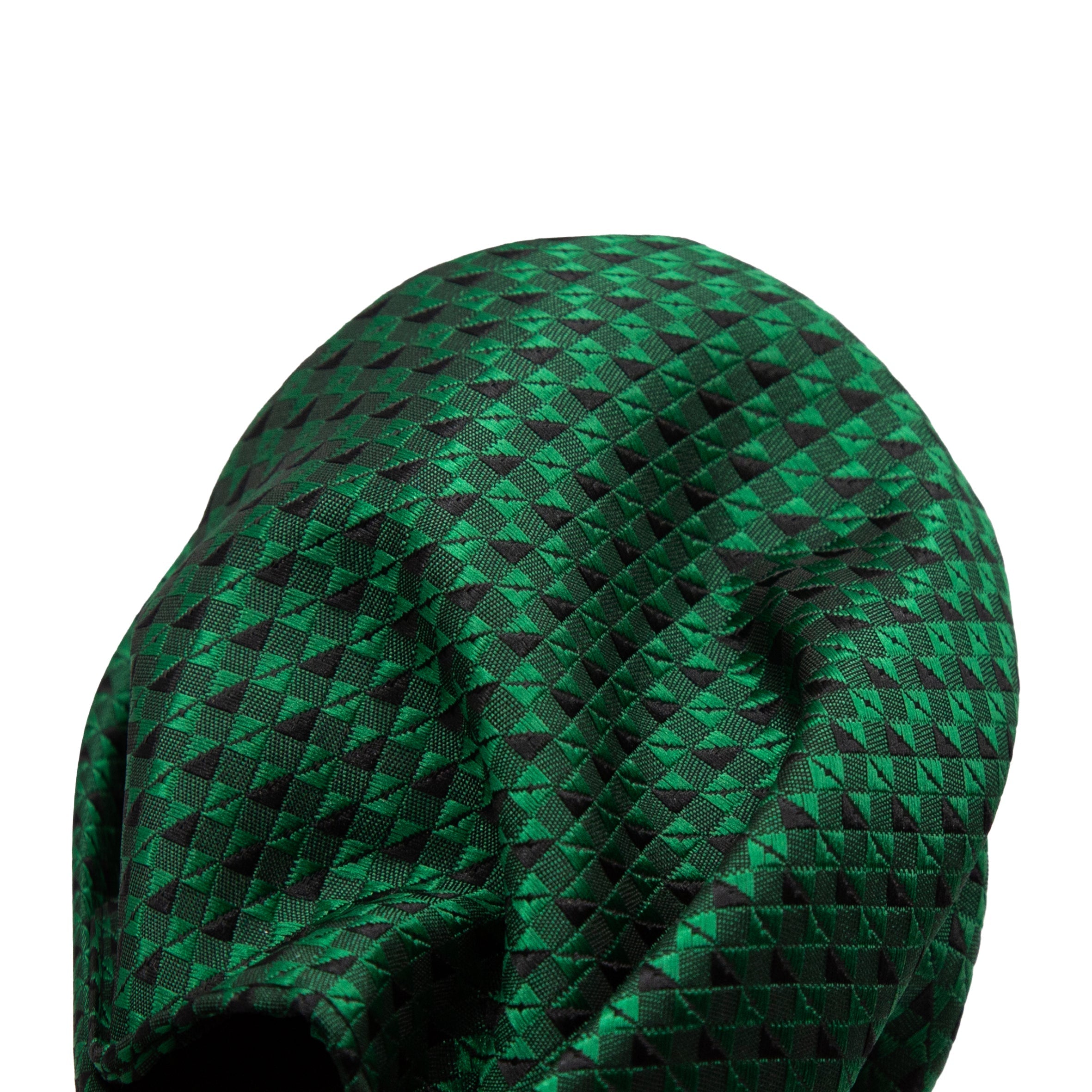 Green/Black Luxury Textured Weave Pocket Square