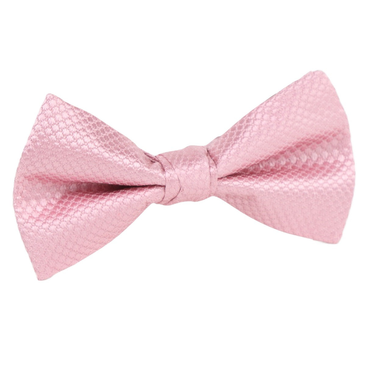 James Adelin Luxury Silk Square Weave Single Dimple Bow Tie in Pink