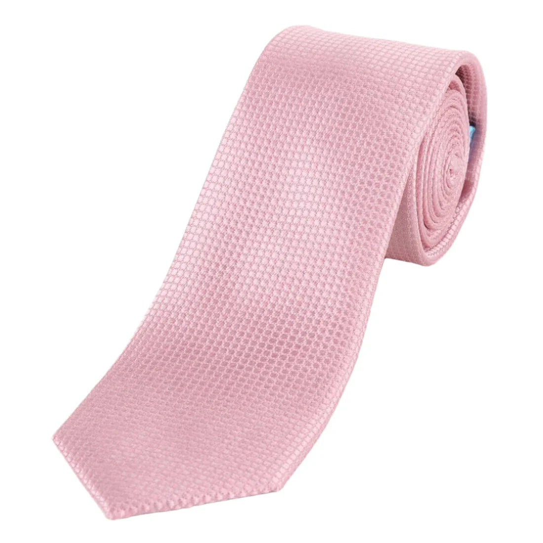 Pink Pure Silk Textured Square Weave Neck Tie
