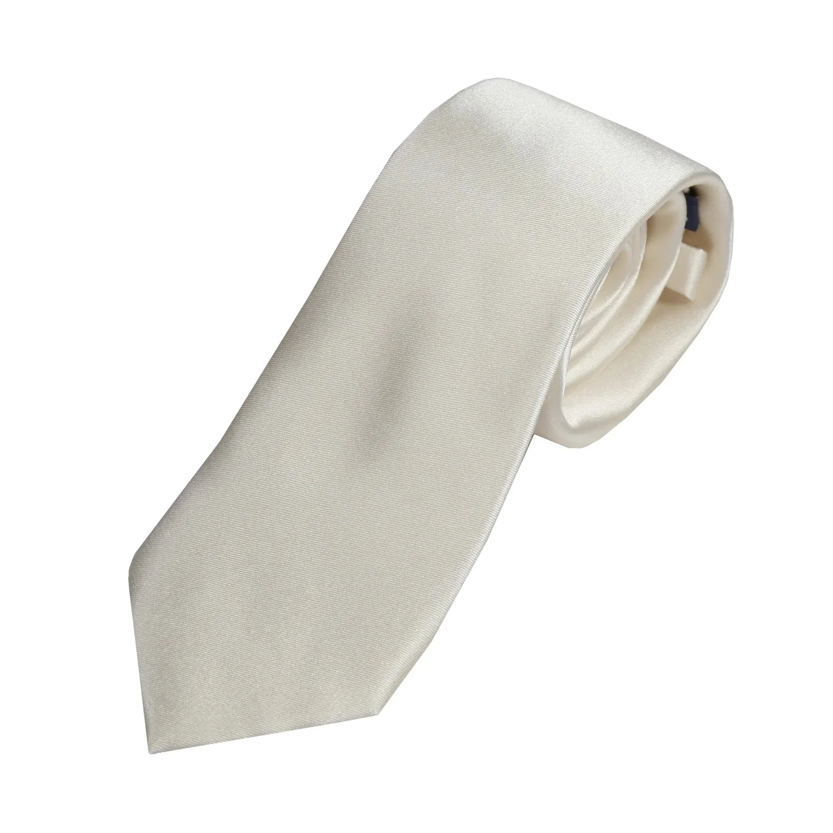 Champagne Pure Silk Solid Satin Weave Neck Tie