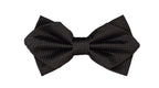 James Adelin Pure Silk Combo Pinpoint Satin/Twill Weave Bow Tie in Black