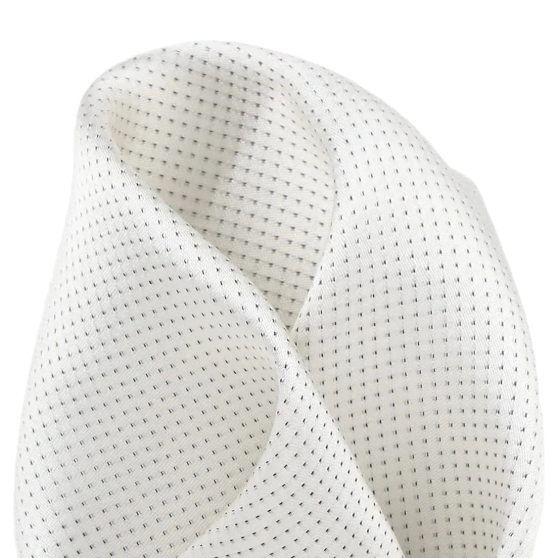 Off White Pure Silk Micro Spotted Satin Weave Pocket Square