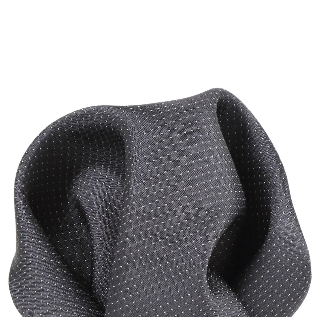 Charcoal Pure Silk Micro Spotted Satin Weave Pocket Square