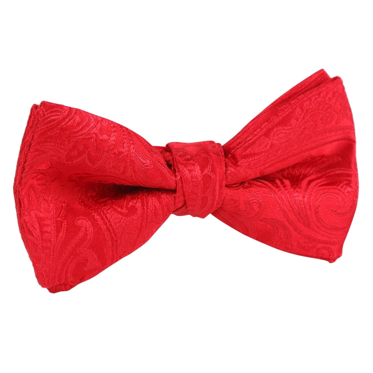 James Adelin Luxury Silk Floral Contrast Bow Tie Red