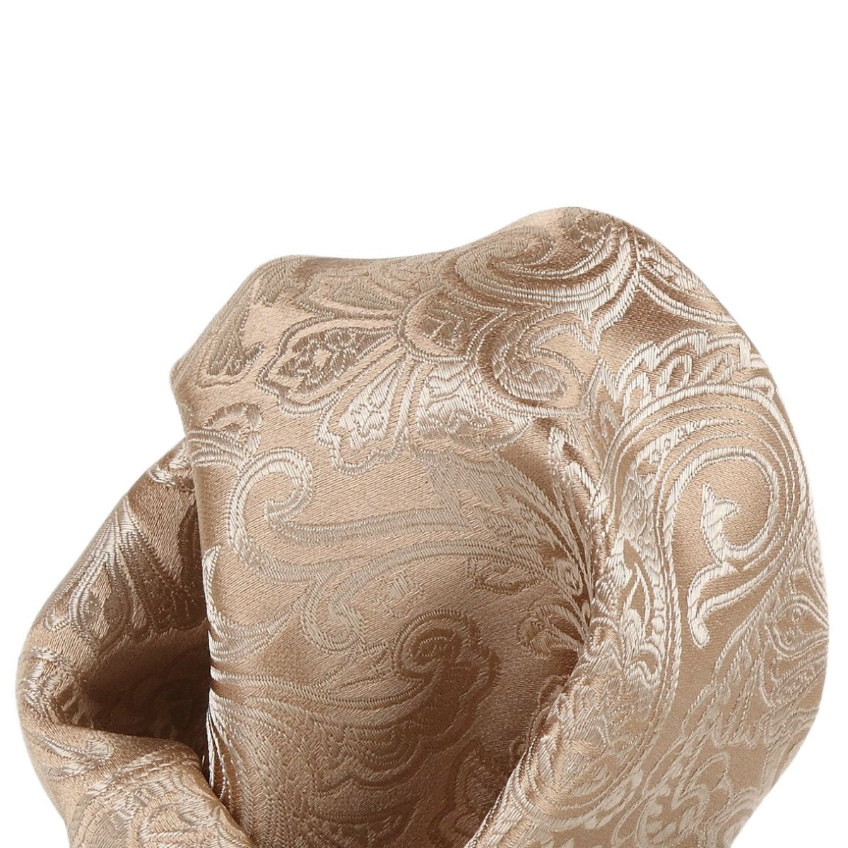 Taupe Luxury Paisley Weave Pocket Square