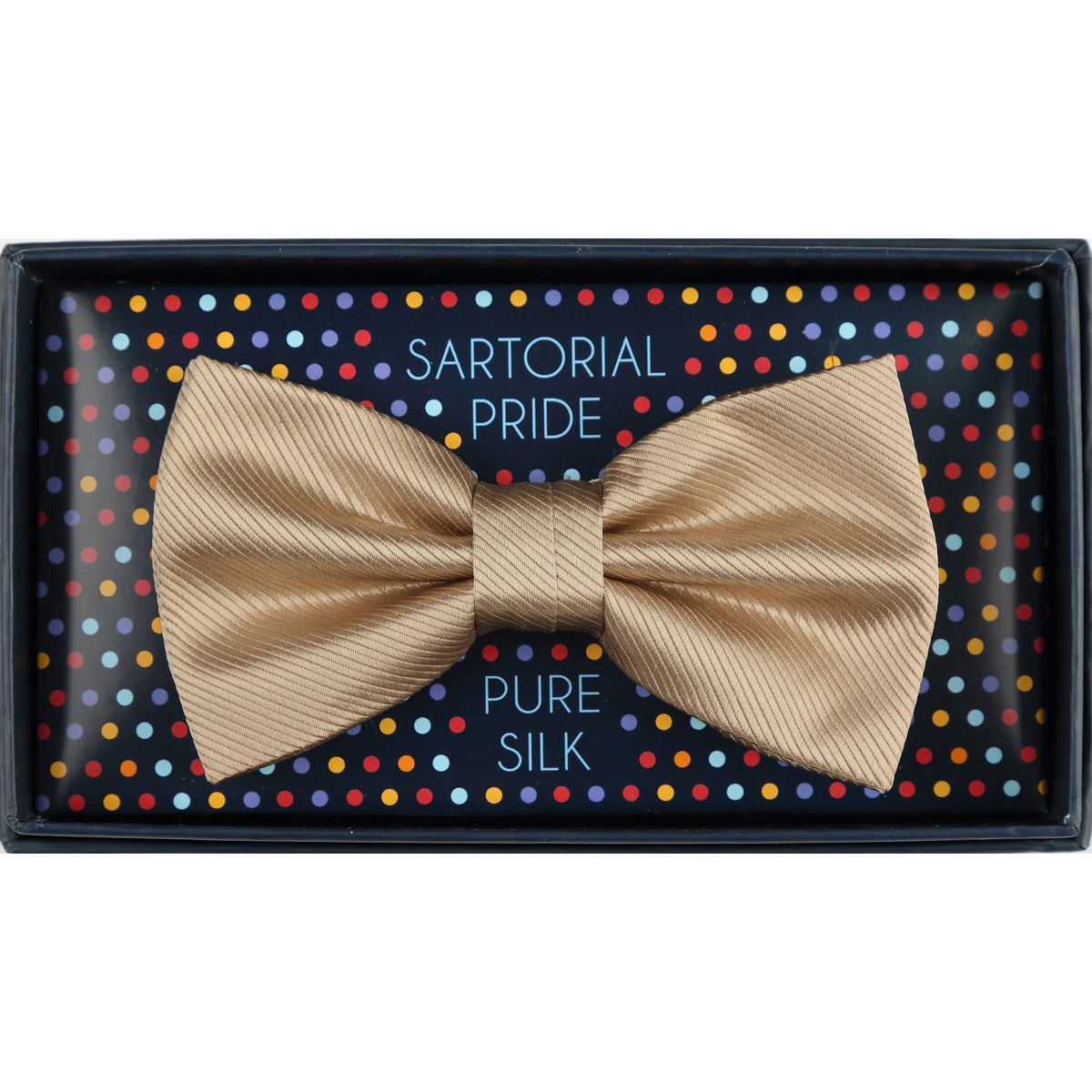Taupe  Luxury Pure Silk Twill Weave Bow Tie