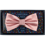 Soft Pink Pure Twill Weave Silk Bow Tie