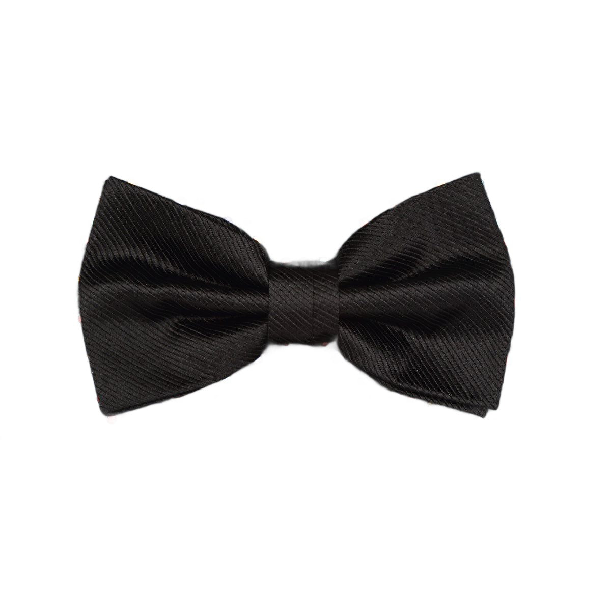 Black Pure Silk Twill Weave Bow Tie