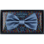 Slate Blue Pure Silk Twill Weave Bow Tie