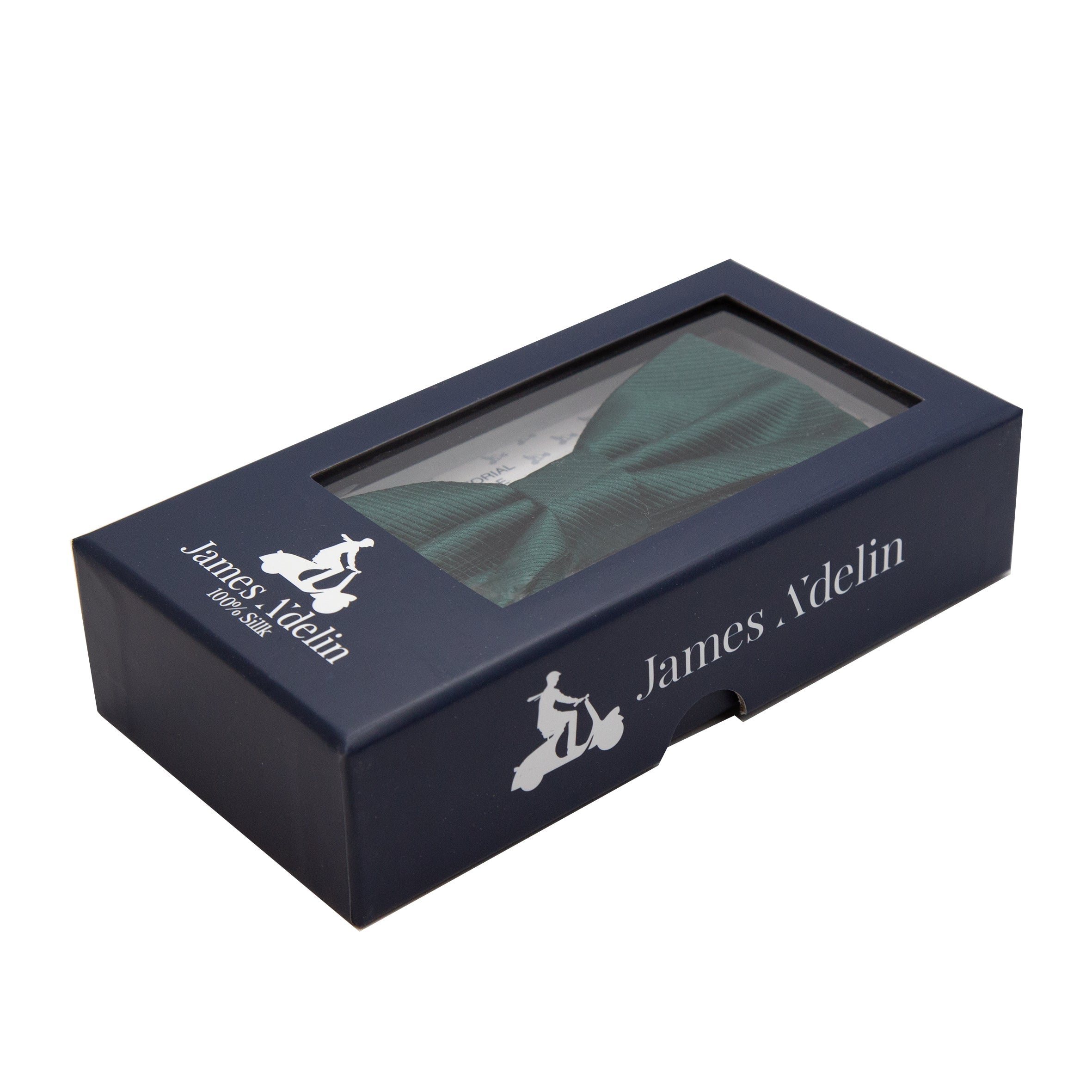Dark Green Pure Silk Twill Weave Bow Tie