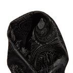 Black Luxury Paisley Weave Pocket Square